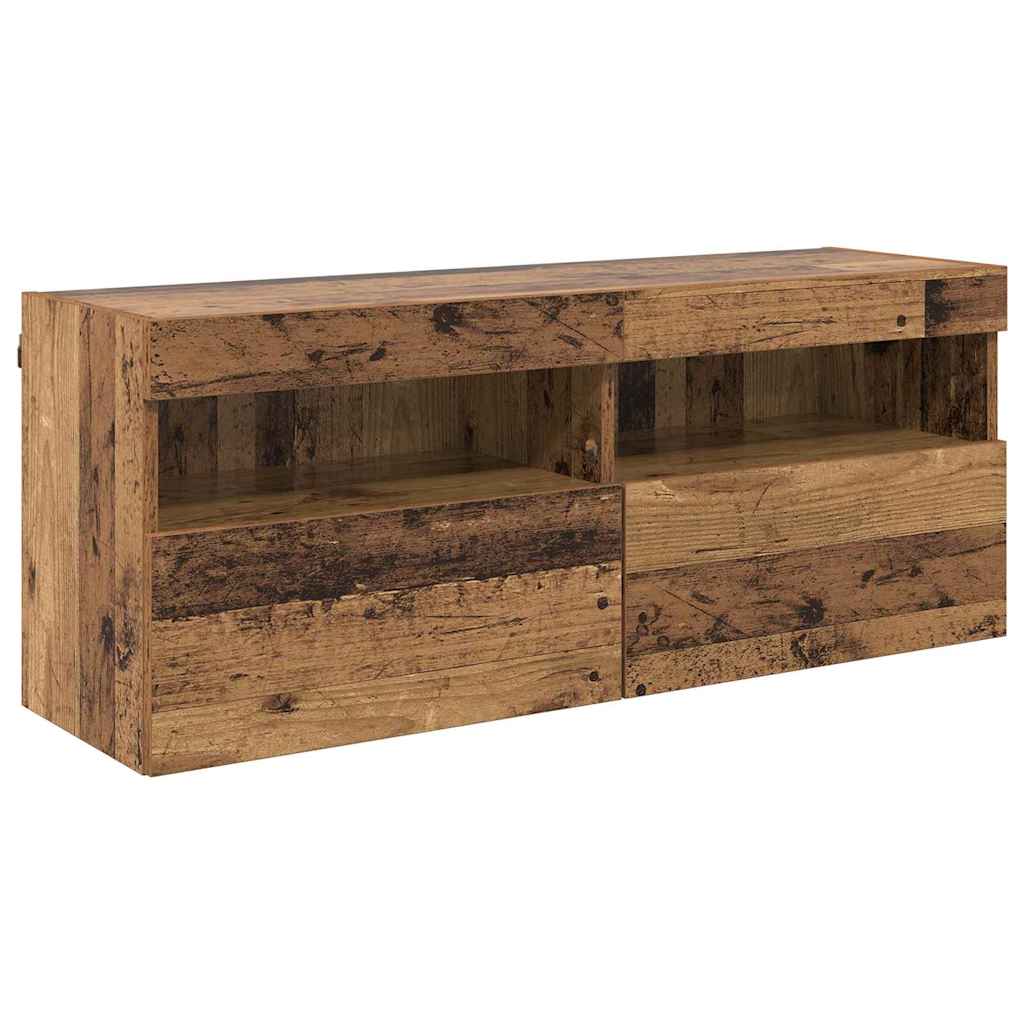 Tv Wall Cabinet 100 X 30 X 40 Cm Staré Dřevo Kompozitní Dřevo