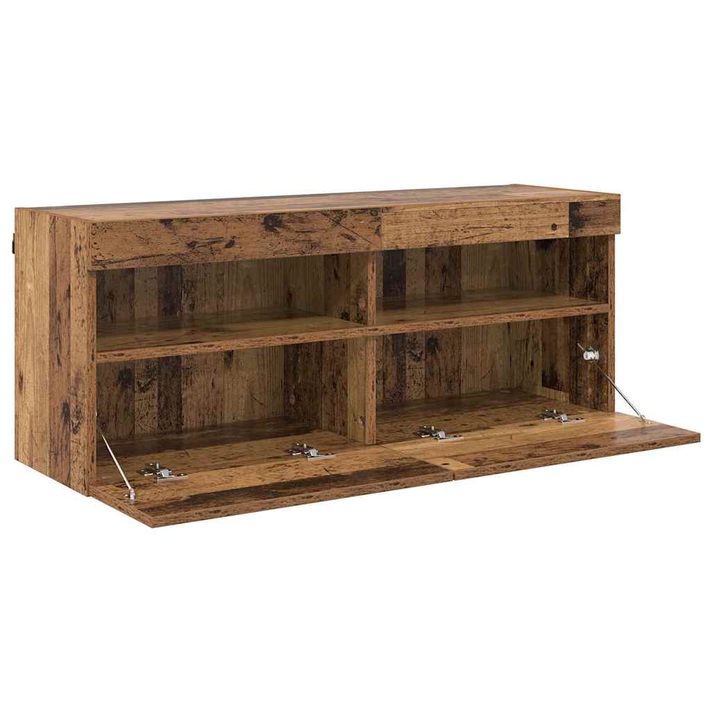 Tv Wall Cabinet 100 X 30 X 40 Cm Staré Dřevo Kompozitní Dřevo