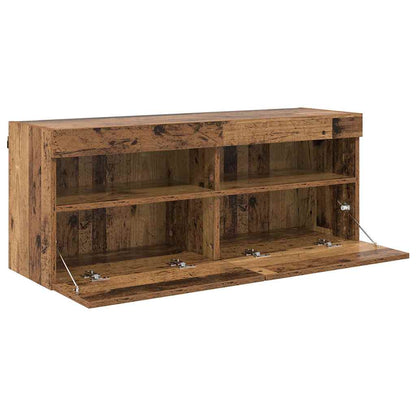 Tv Wall Cabinet 100 X 30 X 40 Cm Staré Dřevo Kompozitní Dřevo