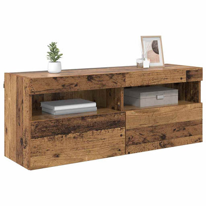 Tv Wall Cabinet 100 X 30 X 40 Cm Staré Dřevo Kompozitní Dřevo