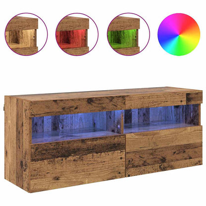 Tv Wall Cabinet 100 X 30 X 40 Cm Staré Dřevo Kompozitní Dřevo