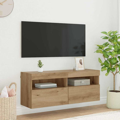Tv Wall Cabinet 100 X 30 X 40 Cm Artisanový Dub