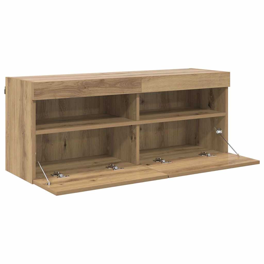 Tv Wall Cabinet 100 X 30 X 40 Cm Artisanový Dub