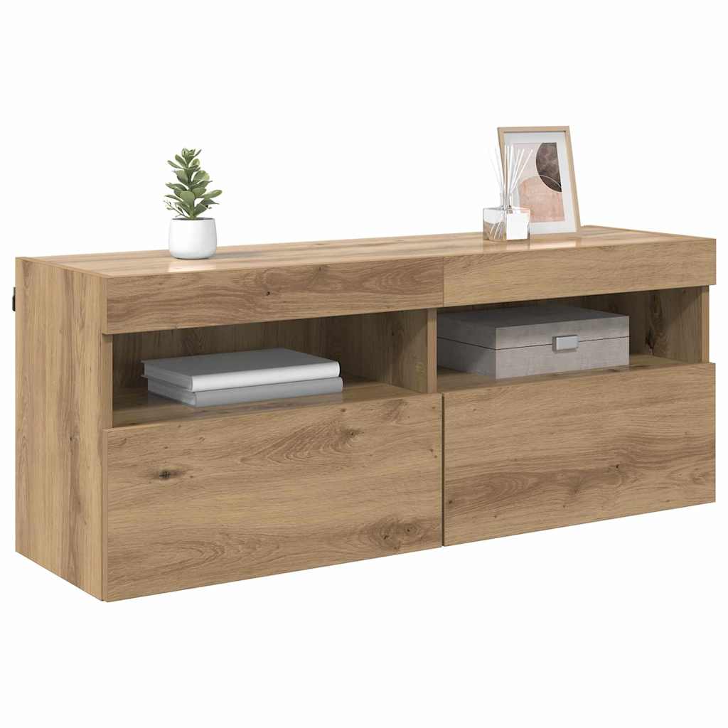 Tv Wall Cabinet 100 X 30 X 40 Cm Artisanový Dub