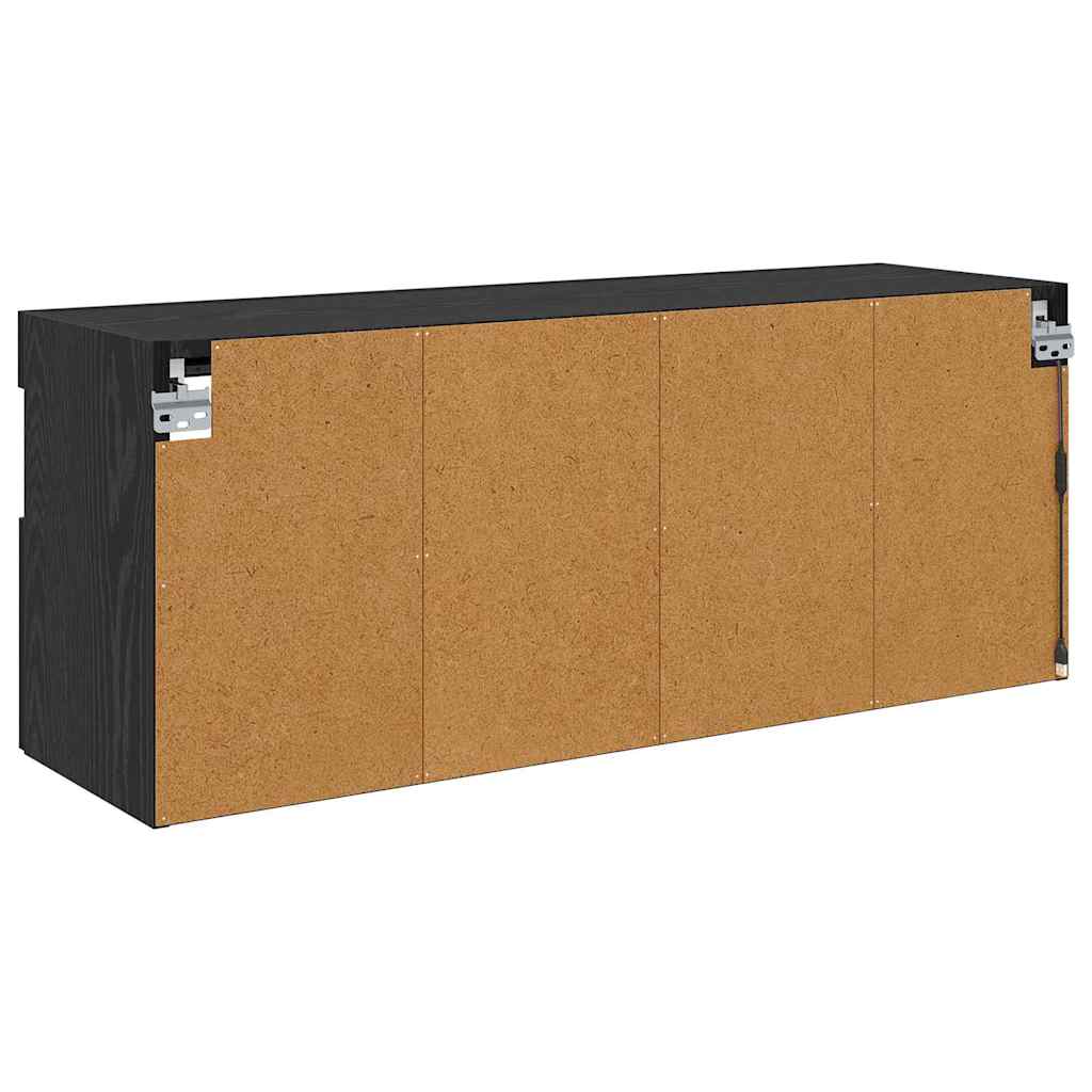 Tv Wall Cabinet 100 X 30 X 40 Cm Černý Dub Kompozitní Dřevo
