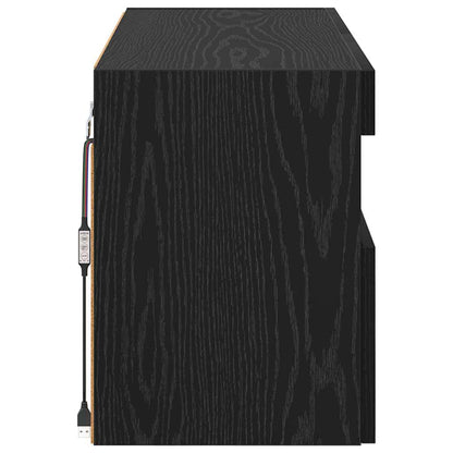 Tv Wall Cabinet 100 X 30 X 40 Cm Černý Dub Kompozitní Dřevo