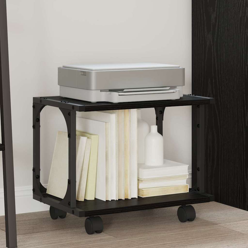 Stojan Na Tiskárnu Černý Dub 41 X 28 X 33.5 Cm Kompozitní Dřevo