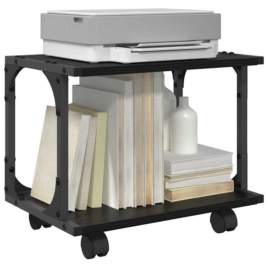 Stojan Na Tiskárnu Černý Dub 41 X 28 X 33.5 Cm Kompozitní Dřevo