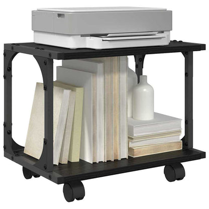 Stojan Na Tiskárnu Černý Dub 41 X 28 X 33.5 Cm Kompozitní Dřevo