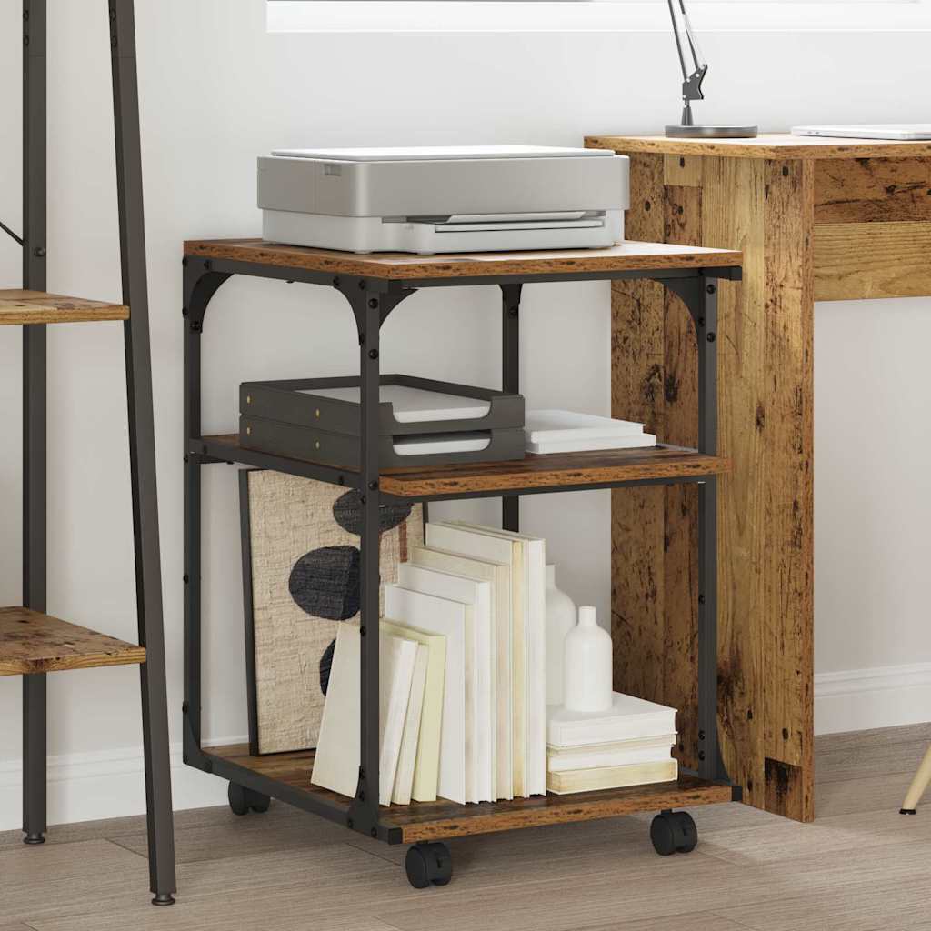 Stojan Na Tiskárnu Staré Dřevo 43 X 48 X 64 Cm Kompozitní Dřevo