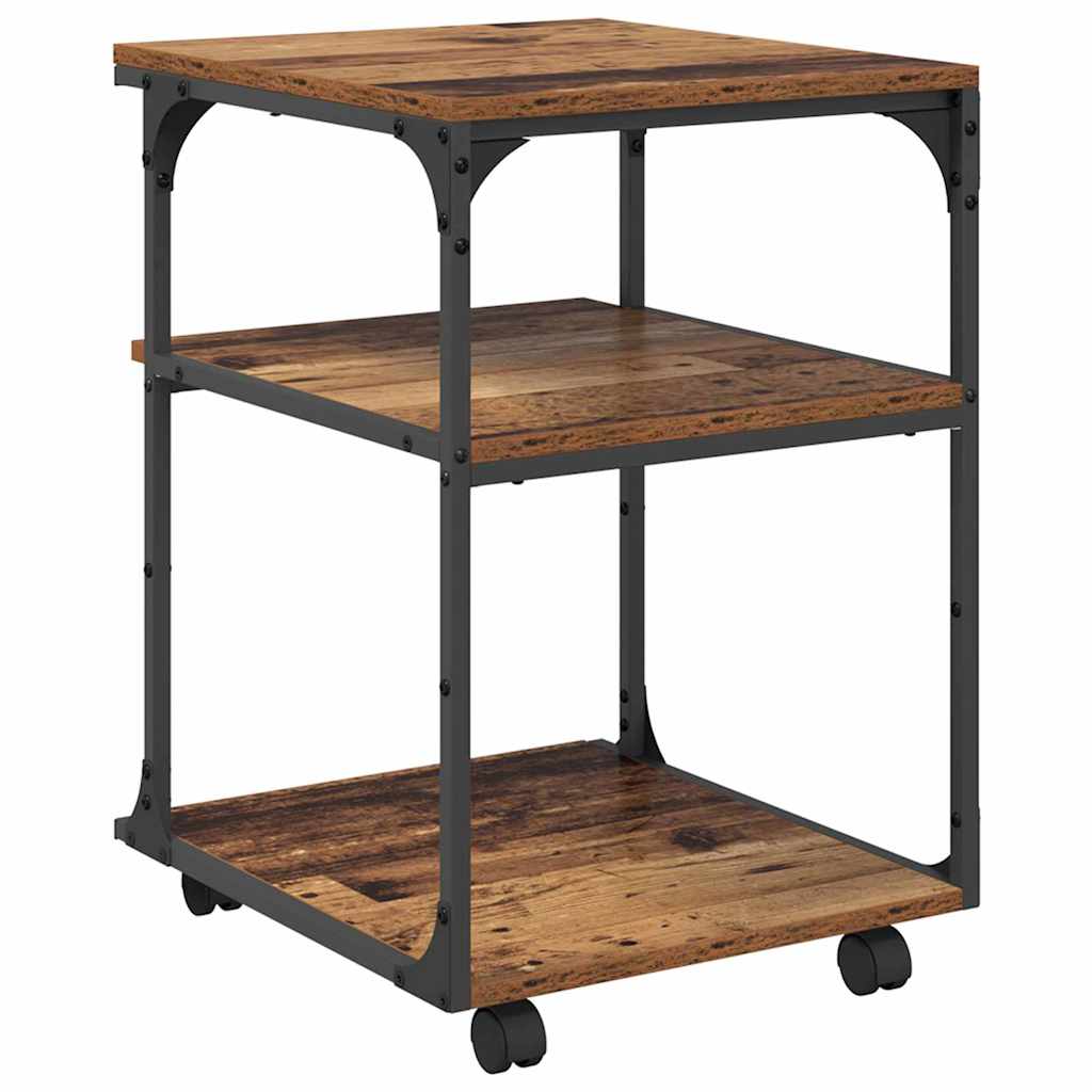 Stojan Na Tiskárnu Staré Dřevo 43 X 48 X 64 Cm Kompozitní Dřevo