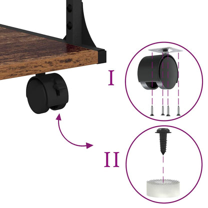 Stojan Na Tiskárnu Staré Dřevo 43 X 48 X 64 Cm Kompozitní Dřevo