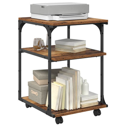 Stojan Na Tiskárnu Staré Dřevo 43 X 48 X 64 Cm Kompozitní Dřevo