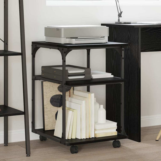 Stojan Na Tiskárnu Černý Dub 43 X 48 X 64 Cm Kompozitní Dřevo