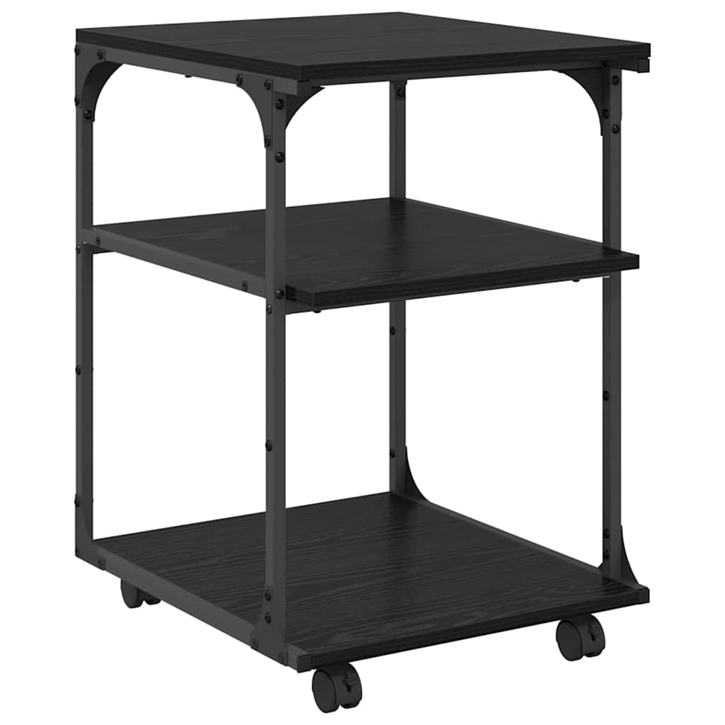 Stojan Na Tiskárnu Černý Dub 43 X 48 X 64 Cm Kompozitní Dřevo