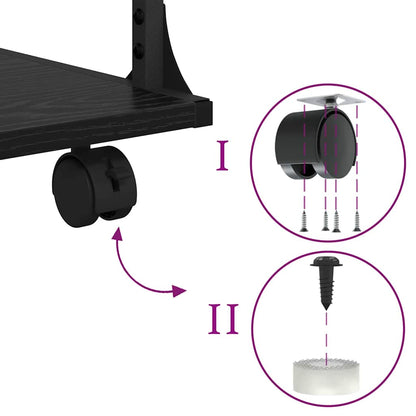 Stojan Na Tiskárnu Černý Dub 43 X 48 X 64 Cm Kompozitní Dřevo