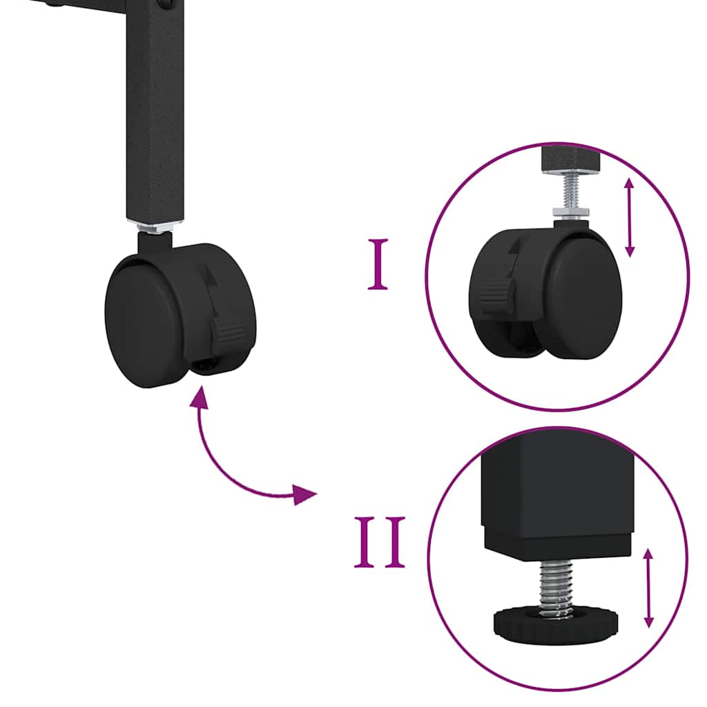 Stojan Na Tiskárnu Černý Dub 50 X 40 X 38 Cm Kompozitní Dřevo