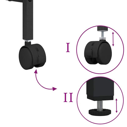 Stojan Na Tiskárnu Černý Dub 50 X 40 X 38 Cm Kompozitní Dřevo