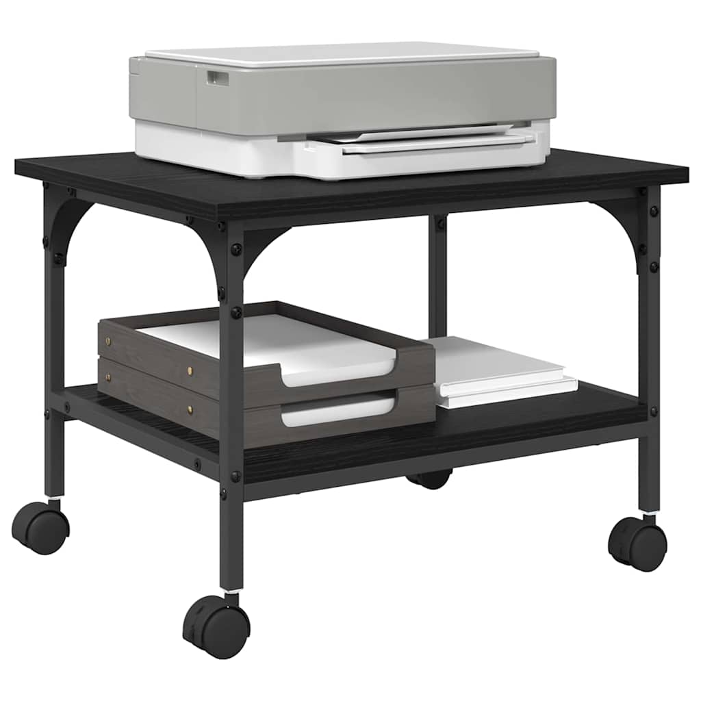 Stojan Na Tiskárnu Černý Dub 50 X 40 X 38 Cm Kompozitní Dřevo