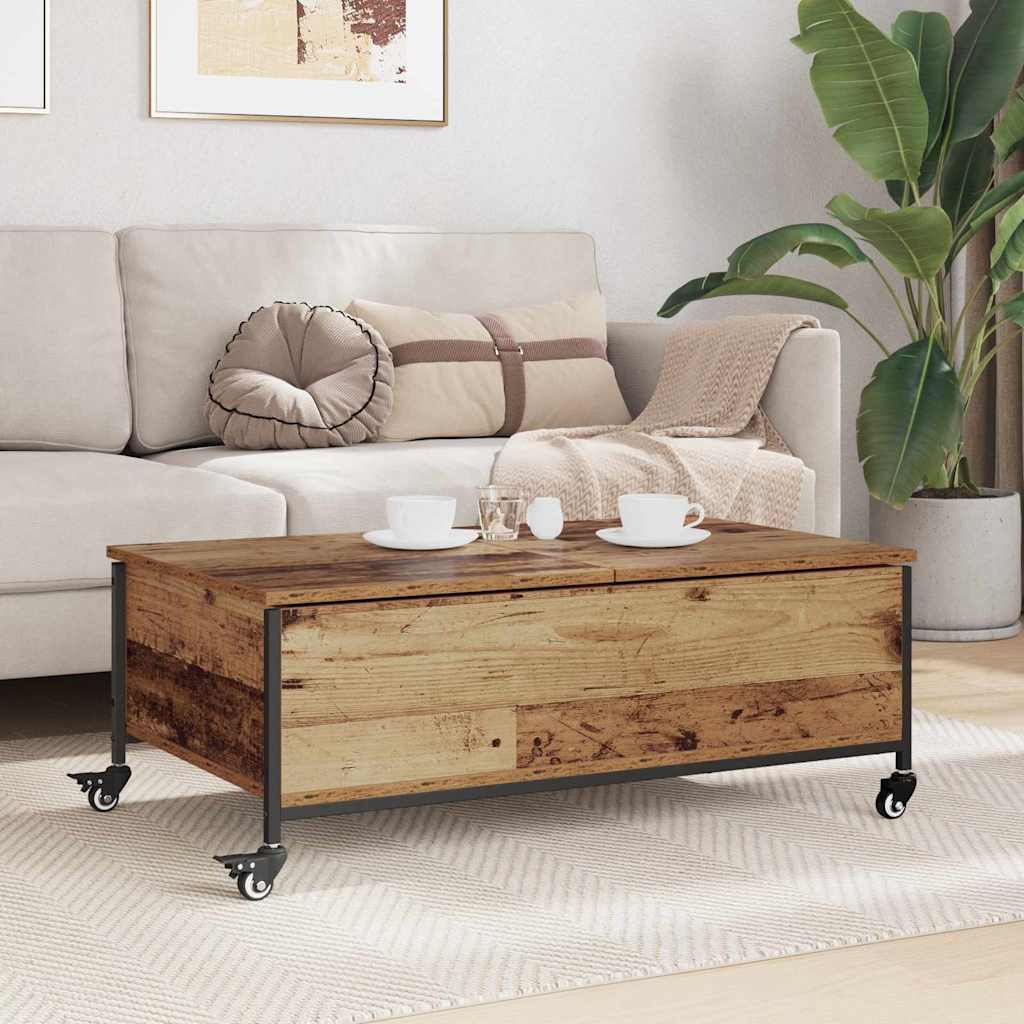 Konferenční Stolek Staré Dřevo 91 X 55 X 32 Cm Kompozitní Dřevo