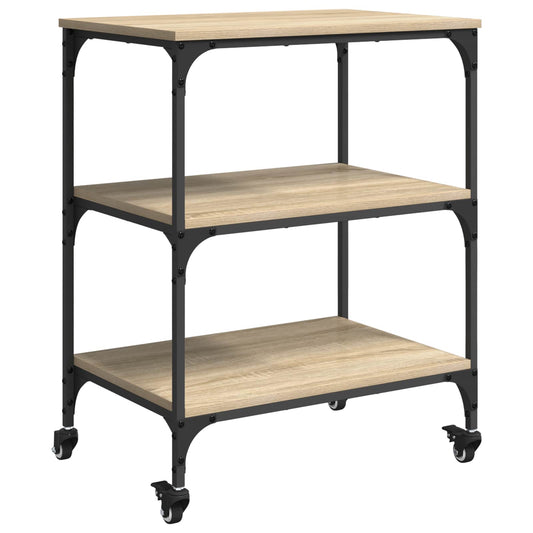 Kuchyňský Vozík Sonoma Dub 60 X 41 X 76 Cm Kompozitní Dřevo