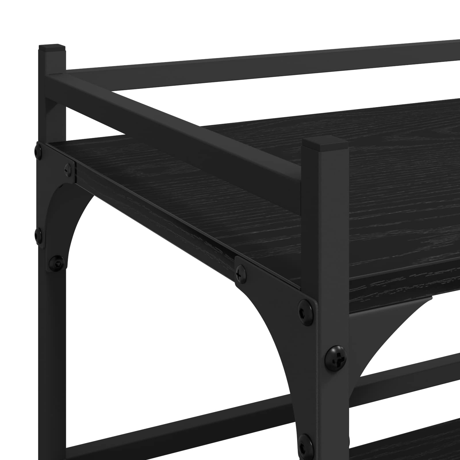 Kuchyňský Vozík Černý Dub 50 X 35 X 75.5 Cm Kompozitní Dřevo