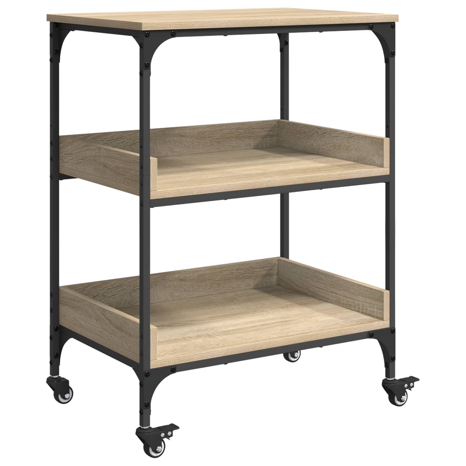Kuchyňský Vozík Sonoma Dub 60 X 41 X 80,5 Cm Kompozitní Dřevo