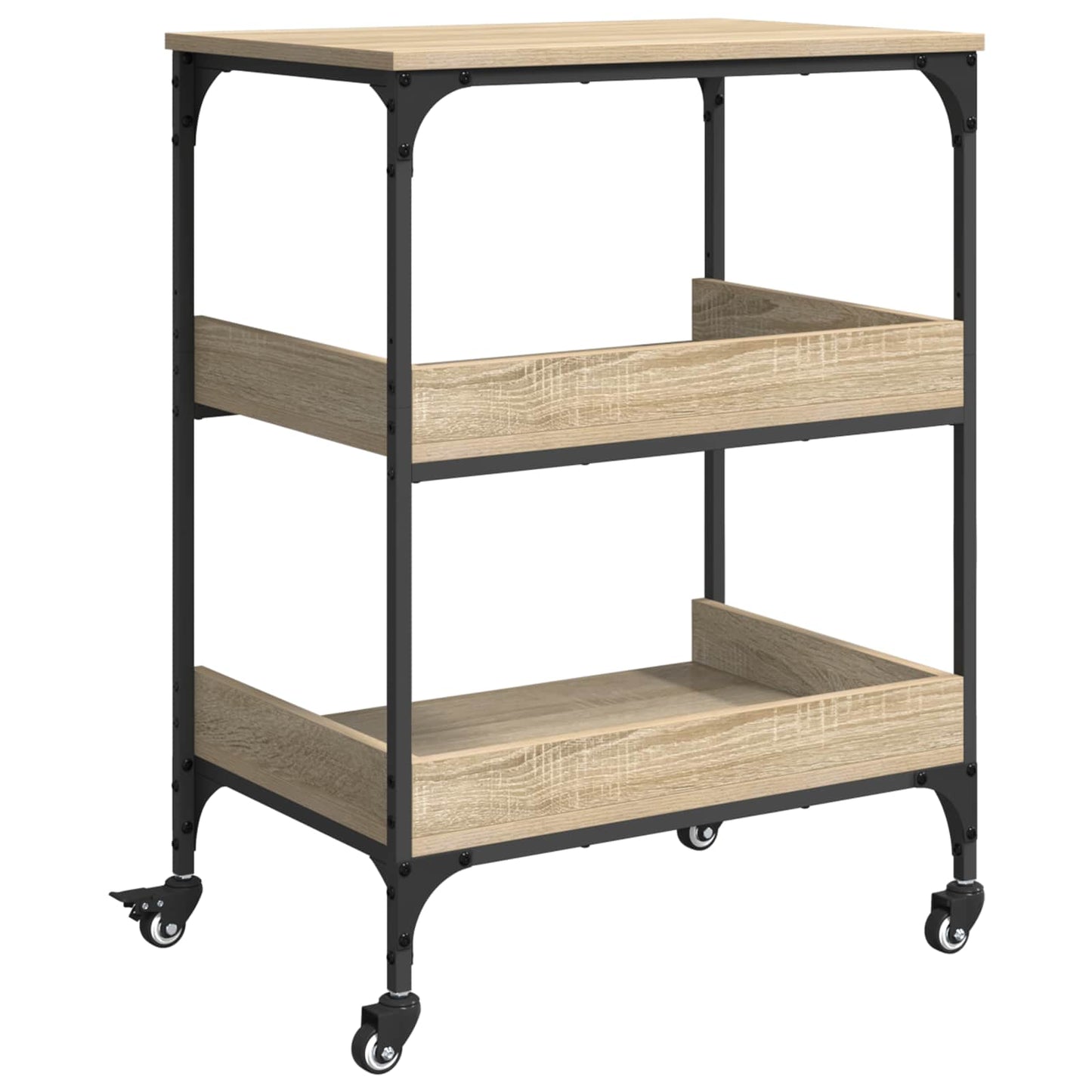 Kuchyňský Vozík Sonoma Dub 60 X 41 X 80,5 Cm Kompozitní Dřevo