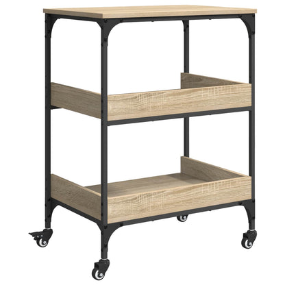 Kuchyňský Vozík Sonoma Dub 60 X 41 X 80,5 Cm Kompozitní Dřevo