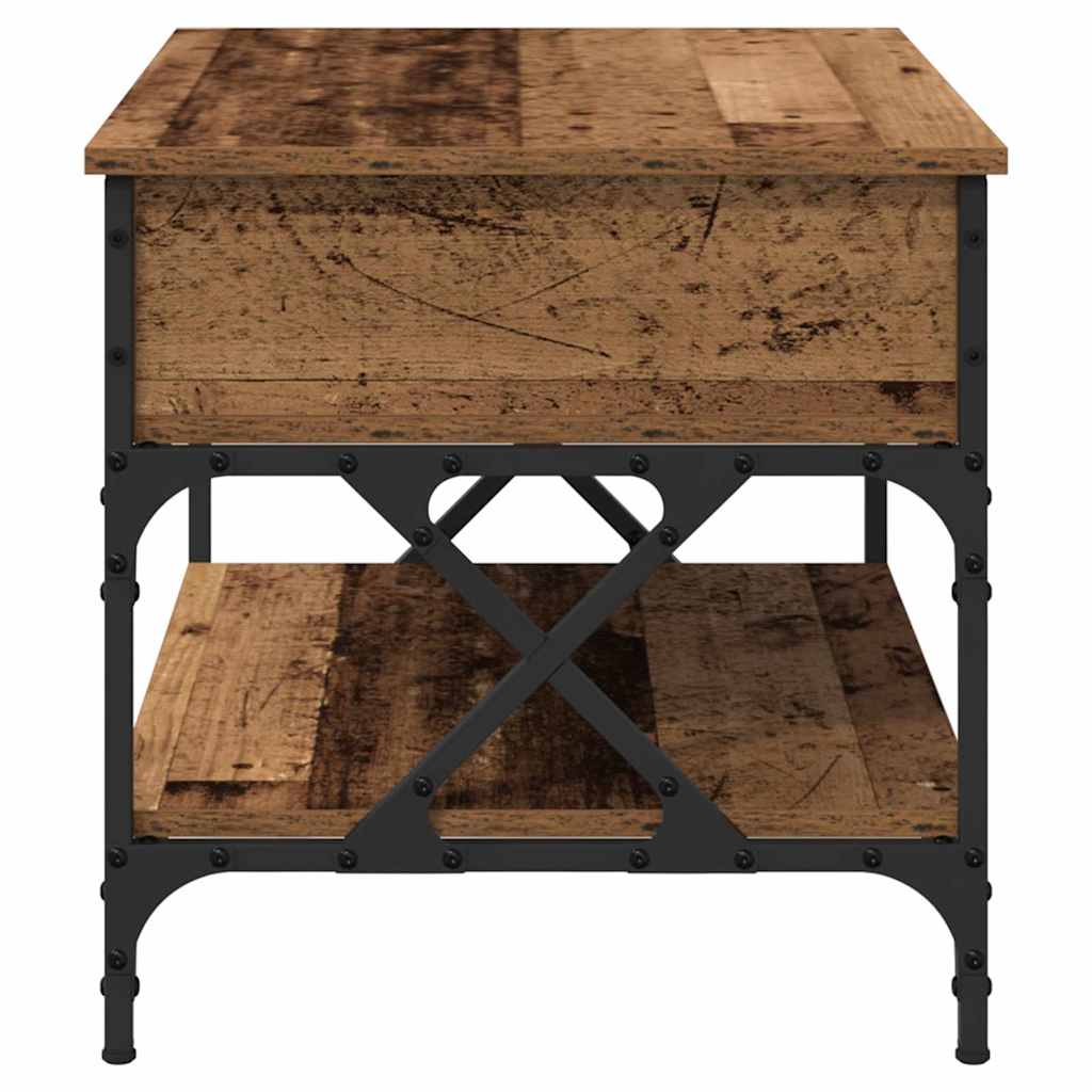 Konferenční Stolek Staré Dřevo 70X50X50Cm Kompozitní Dřevo