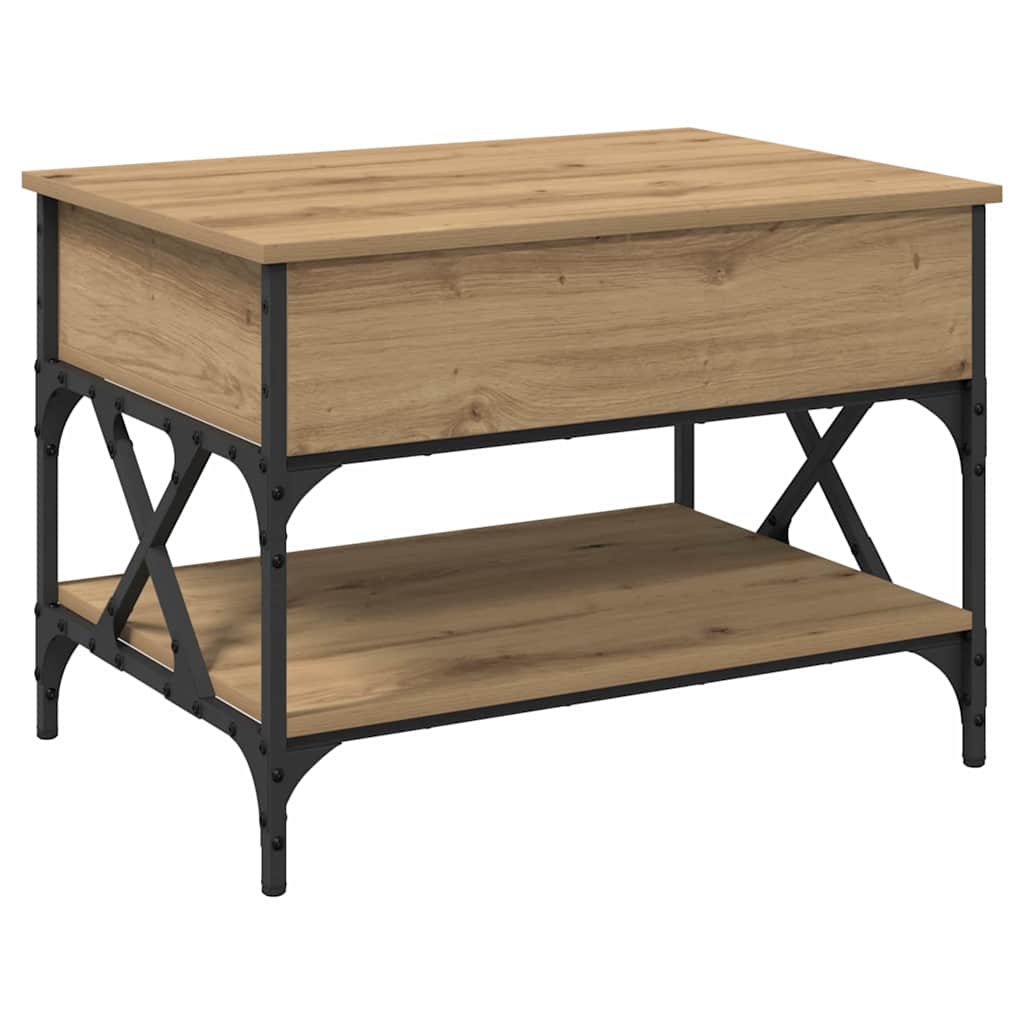 Konferenční Stolek Artisanový Dub 70X50X50Cm Kompozitní Dřevo
