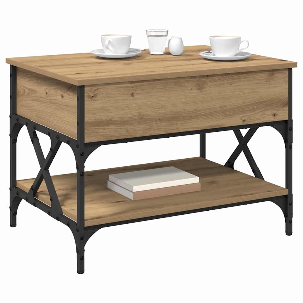 Konferenční Stolek Artisanový Dub 70X50X50Cm Kompozitní Dřevo