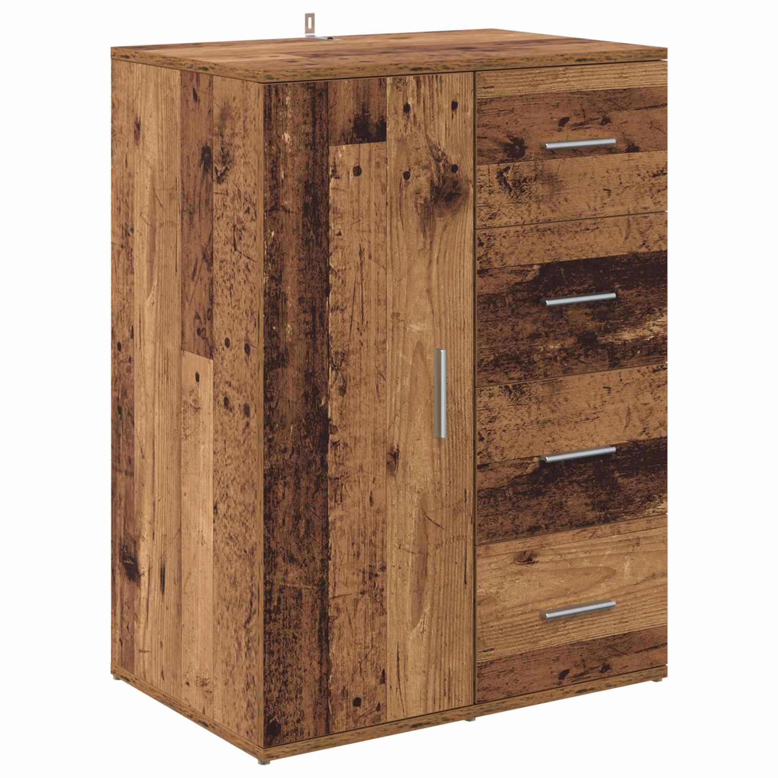 Servírovací Skříň Staré Dřevo 59 X 39 X 80 Cm Kompozitní Dřevo