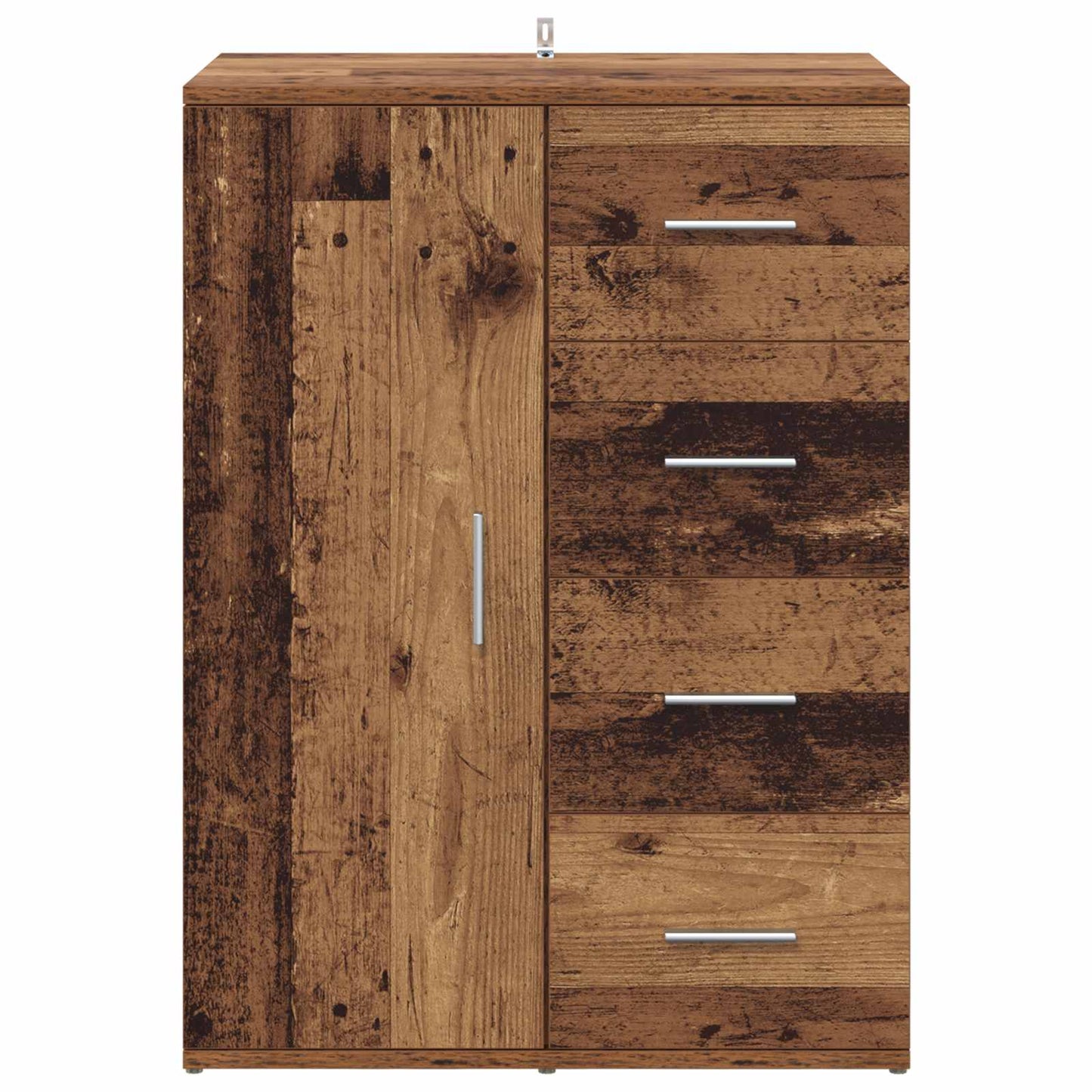 Servírovací Skříň Staré Dřevo 59 X 39 X 80 Cm Kompozitní Dřevo