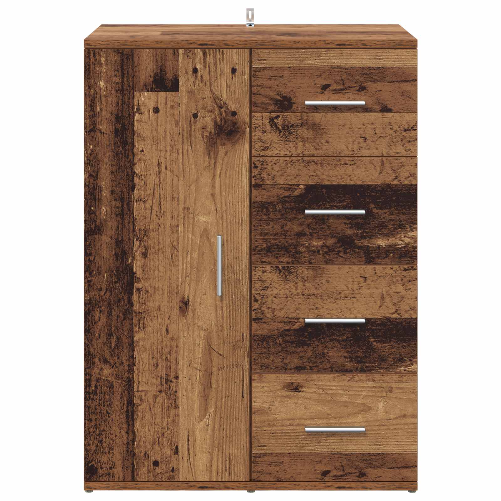 Servírovací Skříň Staré Dřevo 59 X 39 X 80 Cm Kompozitní Dřevo