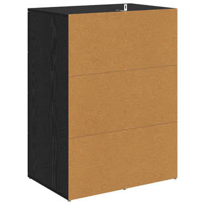 Servírovací Skříň Černý Dub 59 X 39 X 80 Cm Kompozitní Dřevo