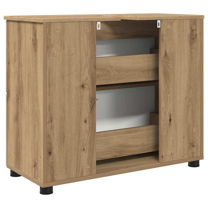 Koupelnová Skříň Se Zásuvkou Artisanový Dub 76,5 X 35 X 64 Cm