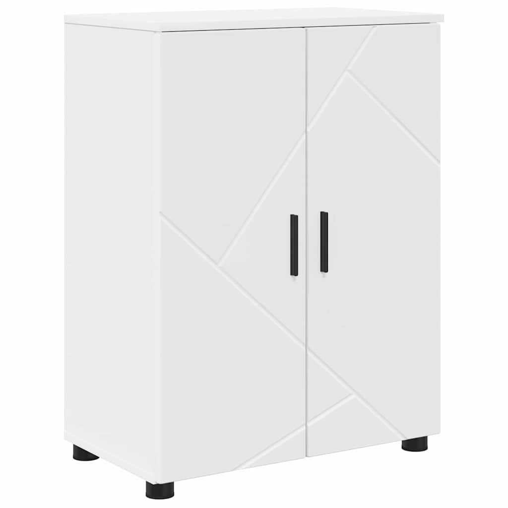 Koupelnová Skříň Bílá 60 X 35 X 80 Cm Kompozitní Dřevo, Kov