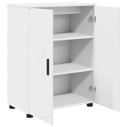 Koupelnová Skříň Bílá 60 X 35 X 80 Cm Kompozitní Dřevo, Kov