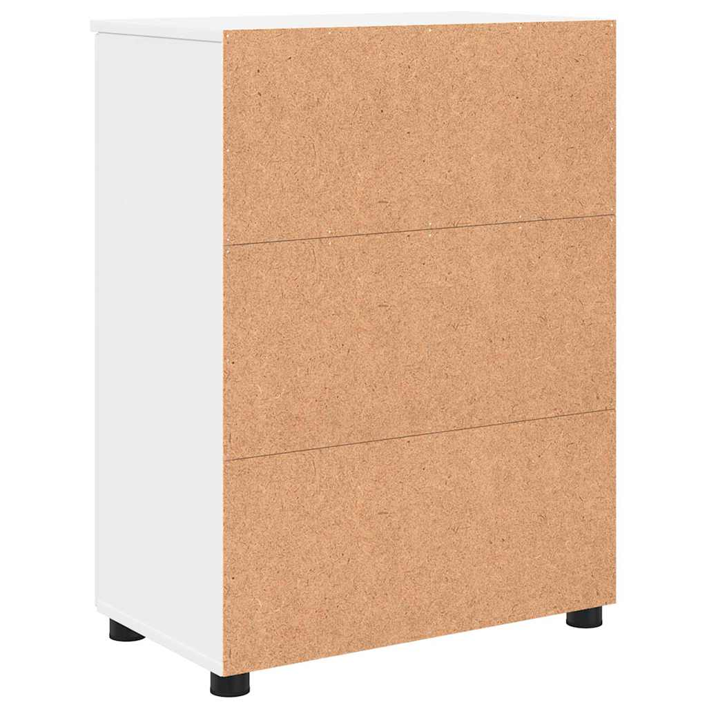 Koupelnová Skříň Bílá 60 X 35 X 80 Cm Kompozitní Dřevo, Kov
