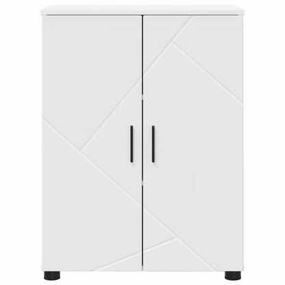 Koupelnová Skříň Bílá 60 X 35 X 80 Cm Kompozitní Dřevo, Kov