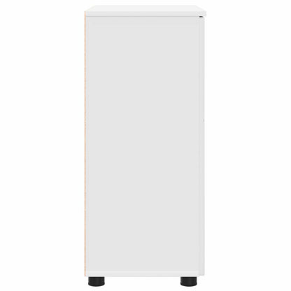 Koupelnová Skříň Bílá 60 X 35 X 80 Cm Kompozitní Dřevo, Kov