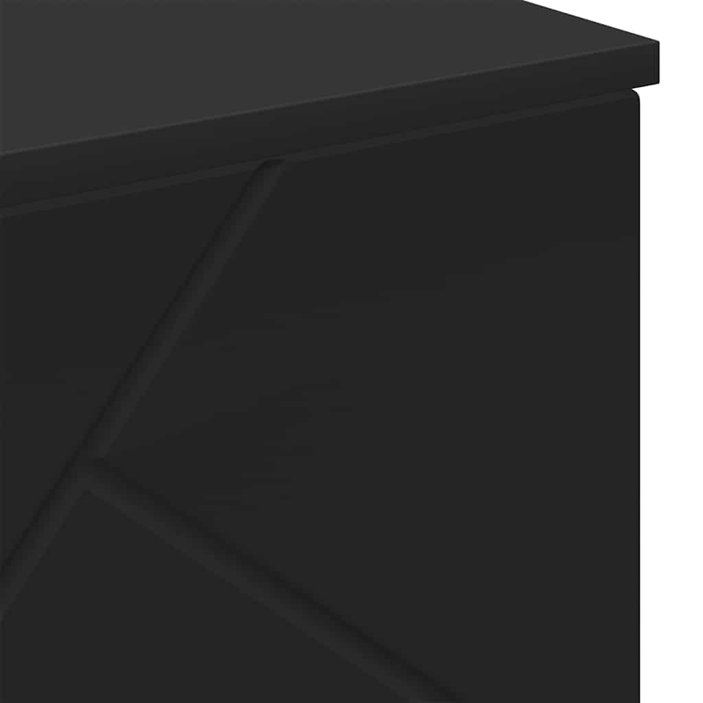 Koupelnová Skříň Černá 60 X 35 X 80 Cm Kompozitní Dřevo & Kov