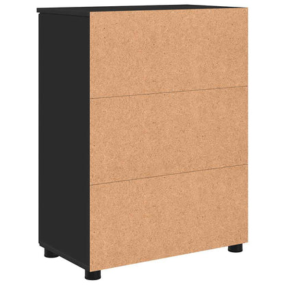 Koupelnová Skříň Černá 60 X 35 X 80 Cm Kompozitní Dřevo & Kov
