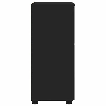 Koupelnová Skříň Černá 60 X 35 X 80 Cm Kompozitní Dřevo & Kov