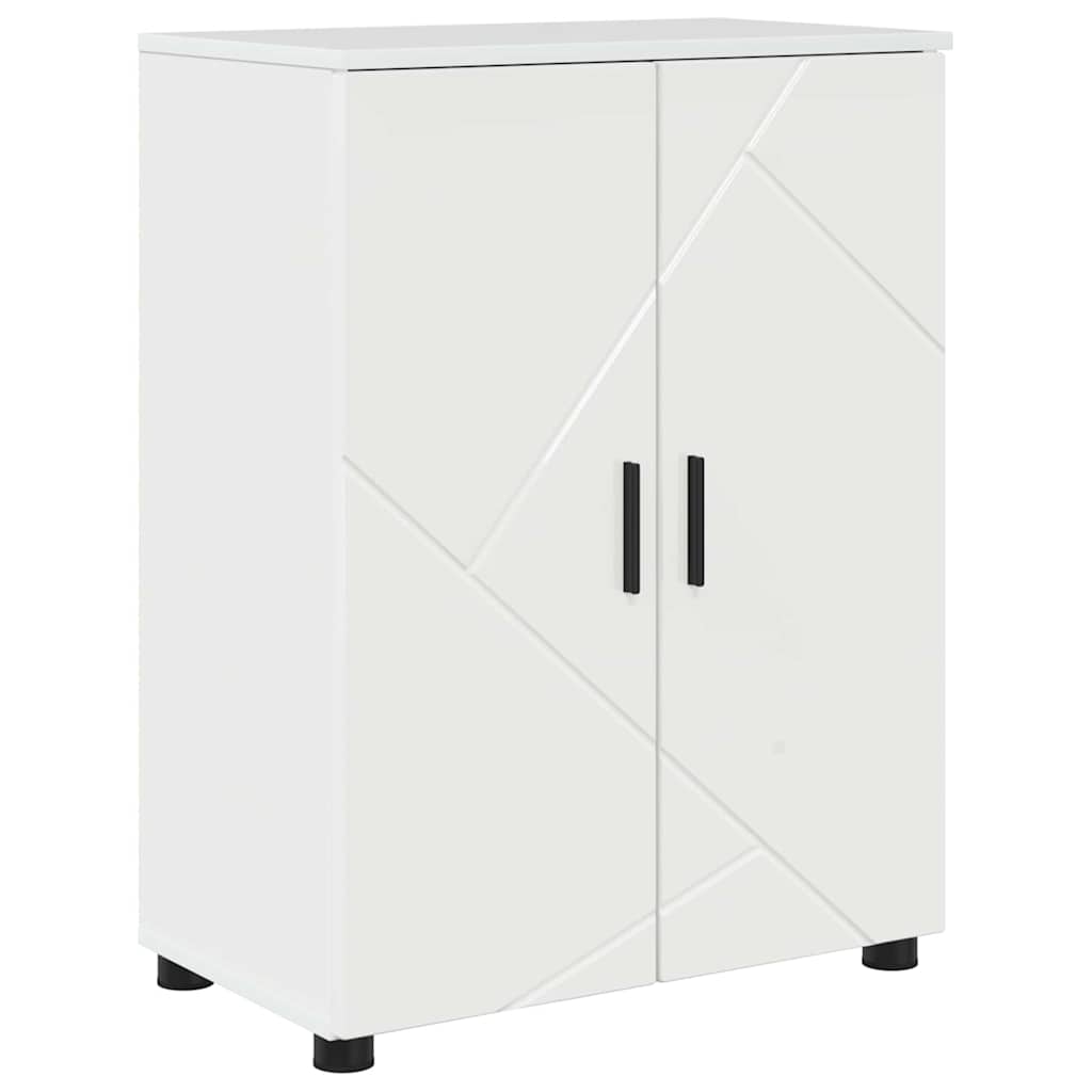 Koupelnová Skříň S Úložištěm Vysoce Lesklá Bílá 60 X 35 X 80 Cm
