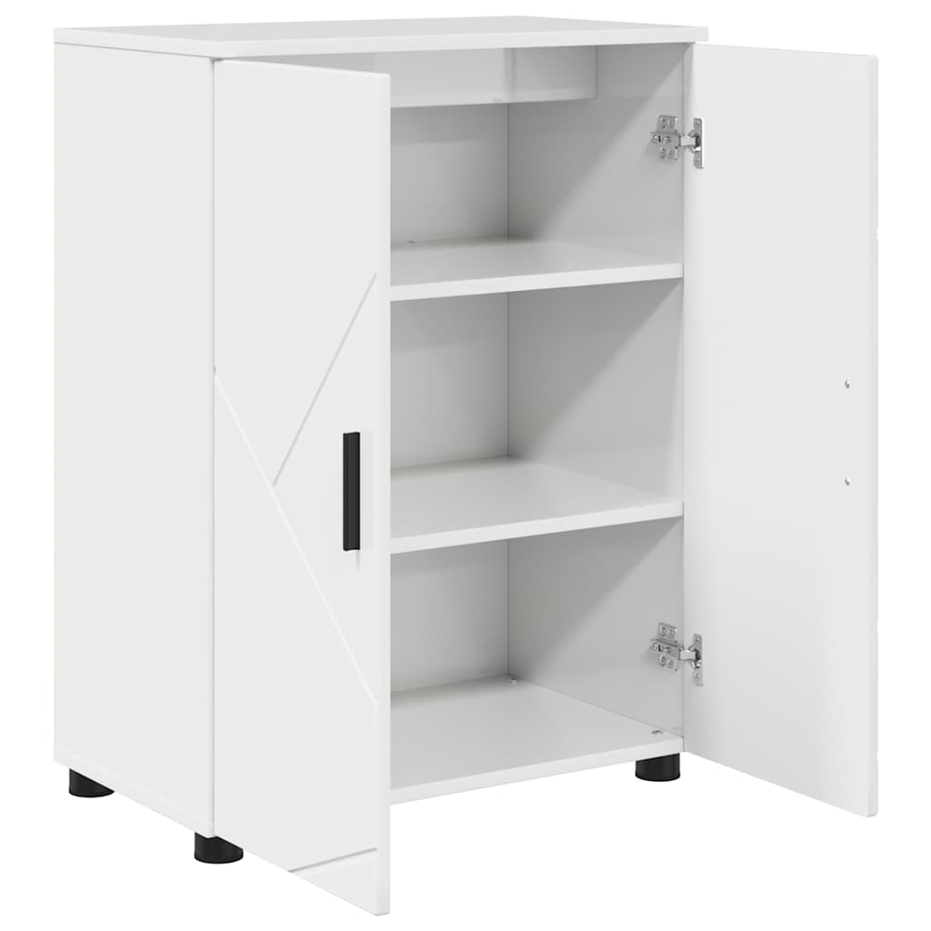 Koupelnová Skříň S Úložištěm Vysoce Lesklá Bílá 60 X 35 X 80 Cm
