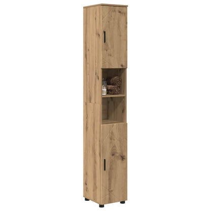 Koupelnová Skříň S Úložištěm Artisanový Dub 30 X 35 X 192 Cm