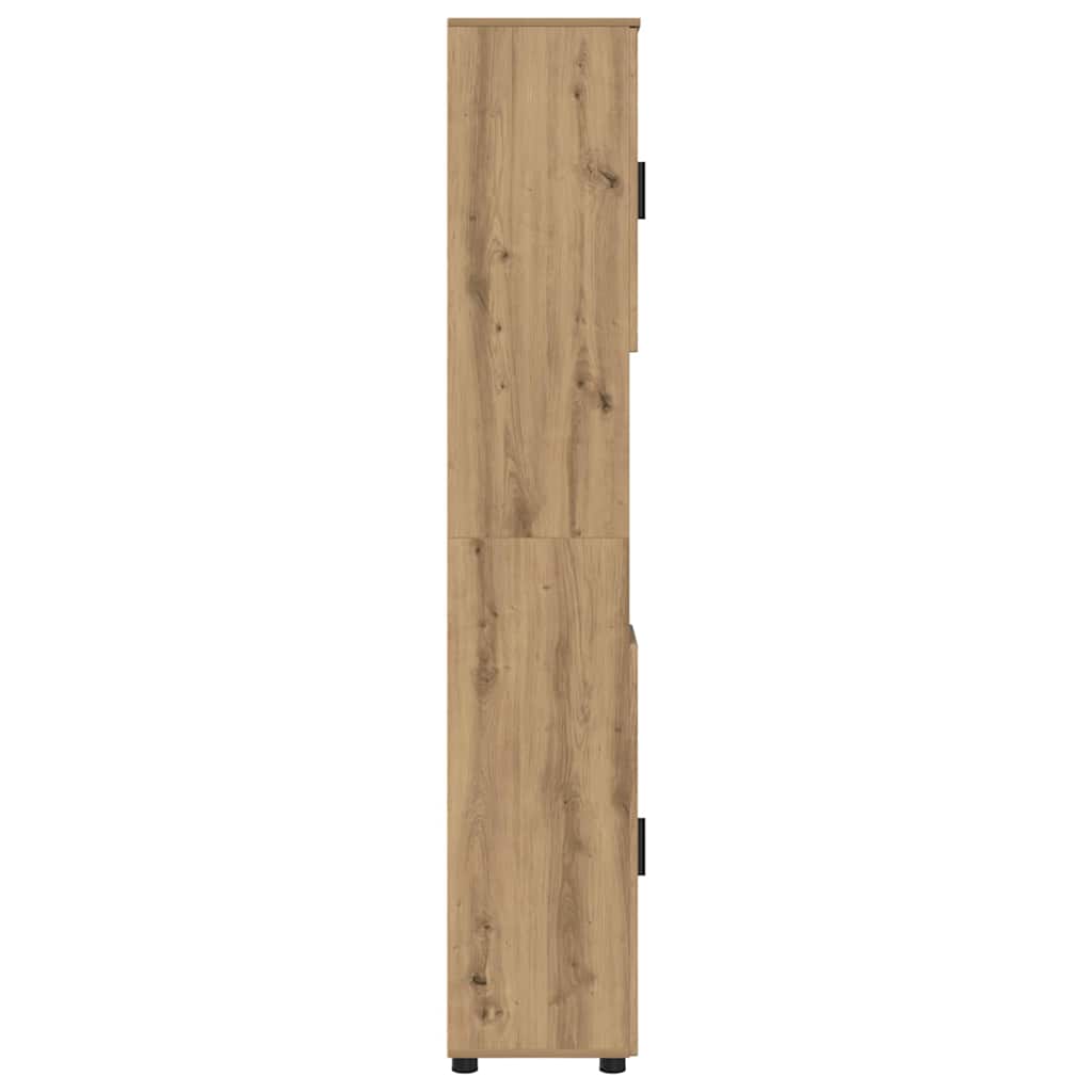 Koupelnová Skříň S Úložištěm Artisanový Dub 30 X 35 X 192 Cm