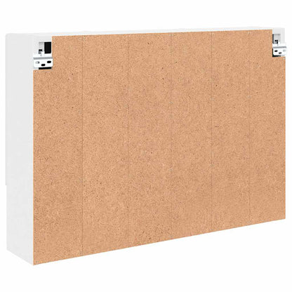 Zrcadlová Skříň Bílá 80 X 17 X 55 Cm Kompozitní Dřevo